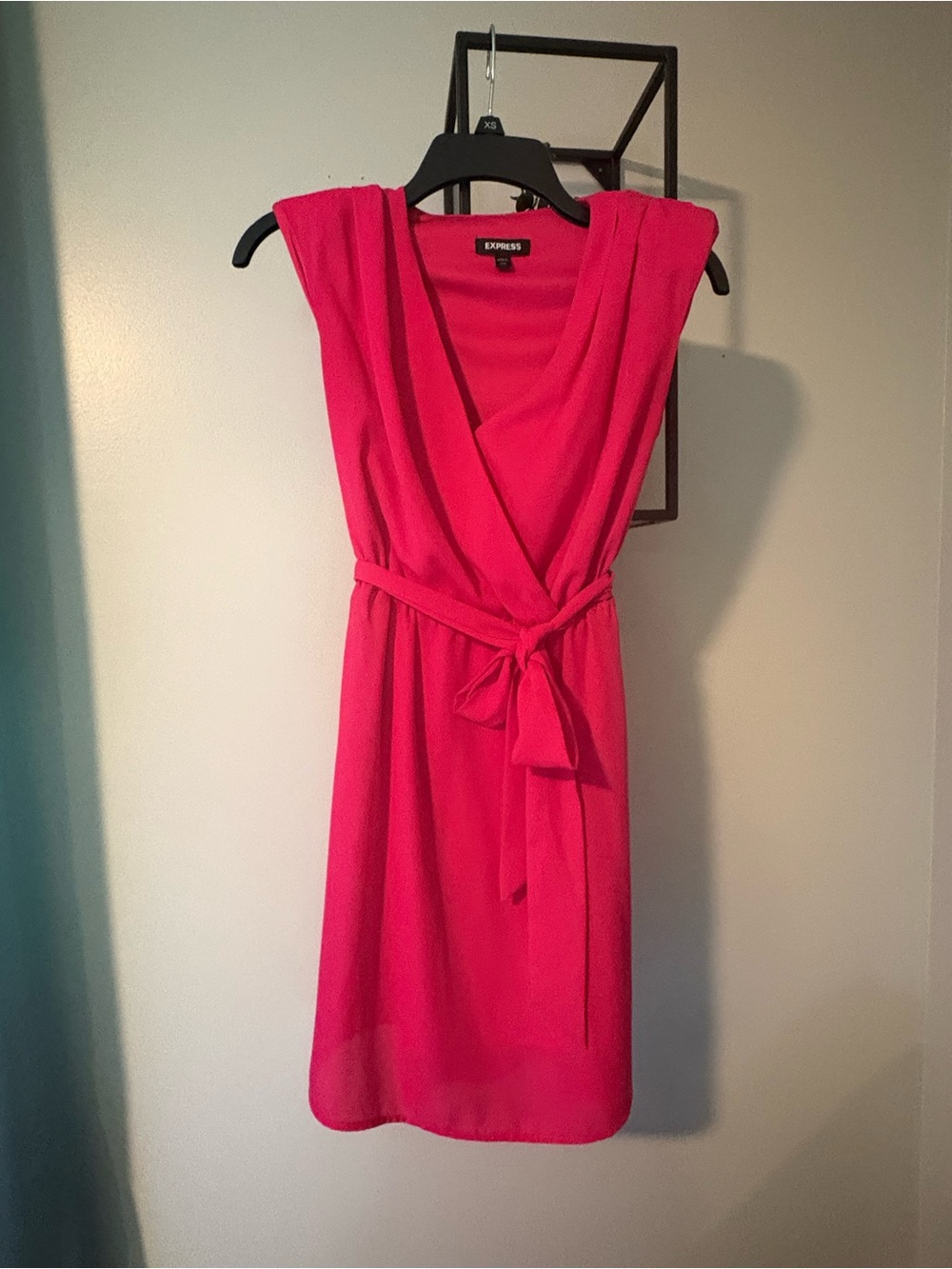 Express Women's Pink Dress with Tie Waist